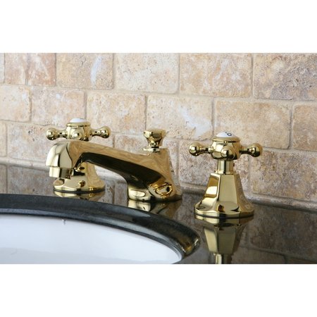 Kingston Brass KS4462BX 8" Widespread Bathroom Faucet, Polished Brass KS4462BX